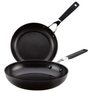 Set sartenes 21cm y 25cm. Anodizado duro antiadherente, Negro Onyx KitchenAid.
