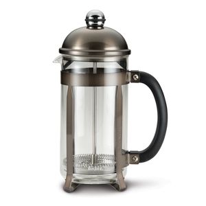 Cafetera de prensa francesa, 8 tazas, color bronce, BonJour Maximus.