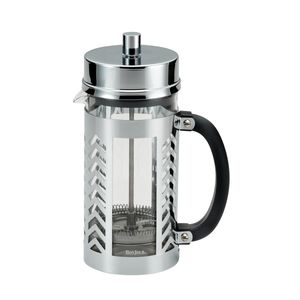 Prensa francesa 33,8 onzas/ 8 tazas/ 1L, acero inoxidable y vaso de vidrio borosilicato. BonJour, Chevron.