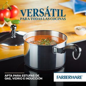 Perol 17cm con tapa, acero inoxidable, Classic Farberware.