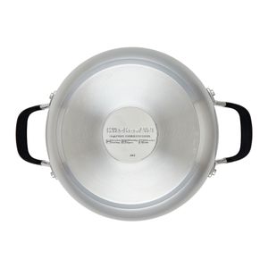 Olla 24cm acero inoxidable, tapa de vidrio templado, placa de inducción. KitchenAid