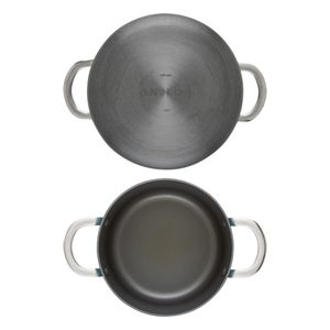Olla 20cm con tapa de vidrio templado, anodizado duro antiadherente. Archieve Anolon