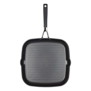 Plancha con grill 29cm, anodizado duro antiadherente. Negro Onyx KitchenAid.