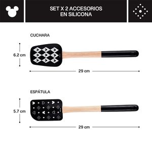 Set x 2 espátulas silicona. Colección Disney Home Monochrome. Farberware