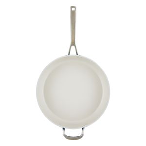 Sartén anodizado duro, antiadherente cerámico, tapa de vidrio templado, mango y asa en acero inox. KitchenAid