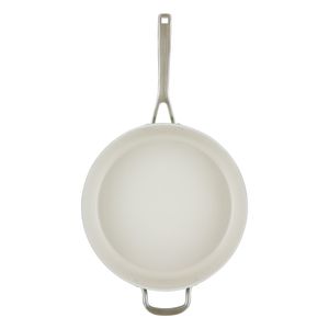 Sartén anodizado duro, antiadherente cerámico, tapa de vidrio templado, mango y asa en acero inox. KitchenAid