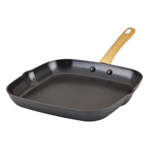 Plancha con Grill 27cm. Forged Induction. Aluminio forjado. Antiadherente Cerámico. Color Negro. Placa de Inducción. Farberware.