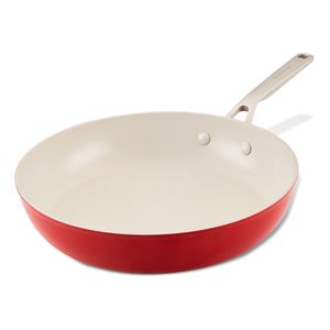 Set 2 Sartenes 21cm y 25 cm. Aluminio Forjado,. Antiadherente Cerámico, Color Rojo. KitchenAid