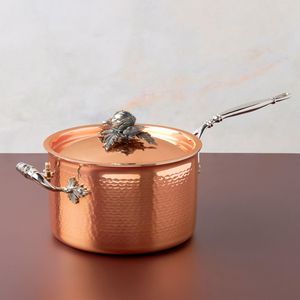 Perol con tapa, 3.8L / 20CM de Cobre interior Acero Inox. Línea Ruffoni Opus Cupra.