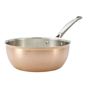 Sartén del Chef, 3.8L / 24CM en Cobre, interior Acero Inox. Línea Ruffoni Symphonia Cupra