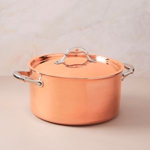 Olla con tapa 7.5L / 25CM en Cobre interior Acero Inox. Línea Ruffoni Symphonia Cupra.