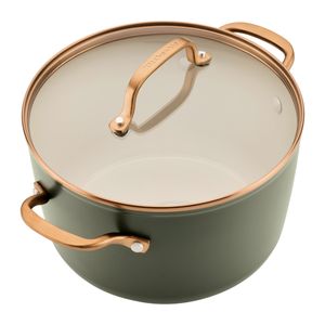 Juego de Ollas 12 pzs, Evergreen,  Anodizado Duro con antiadh cerámico. Inducción. KitchenAid.